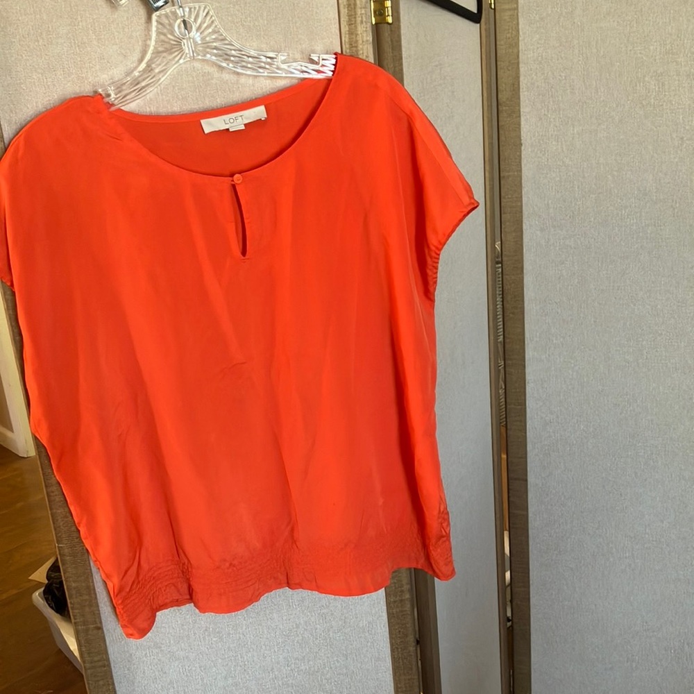 FINAL MARKDOWN LOFT Women's Orange Blouse small